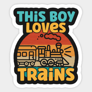 Kids This Boy Loves Trains - Train lover product Sticker